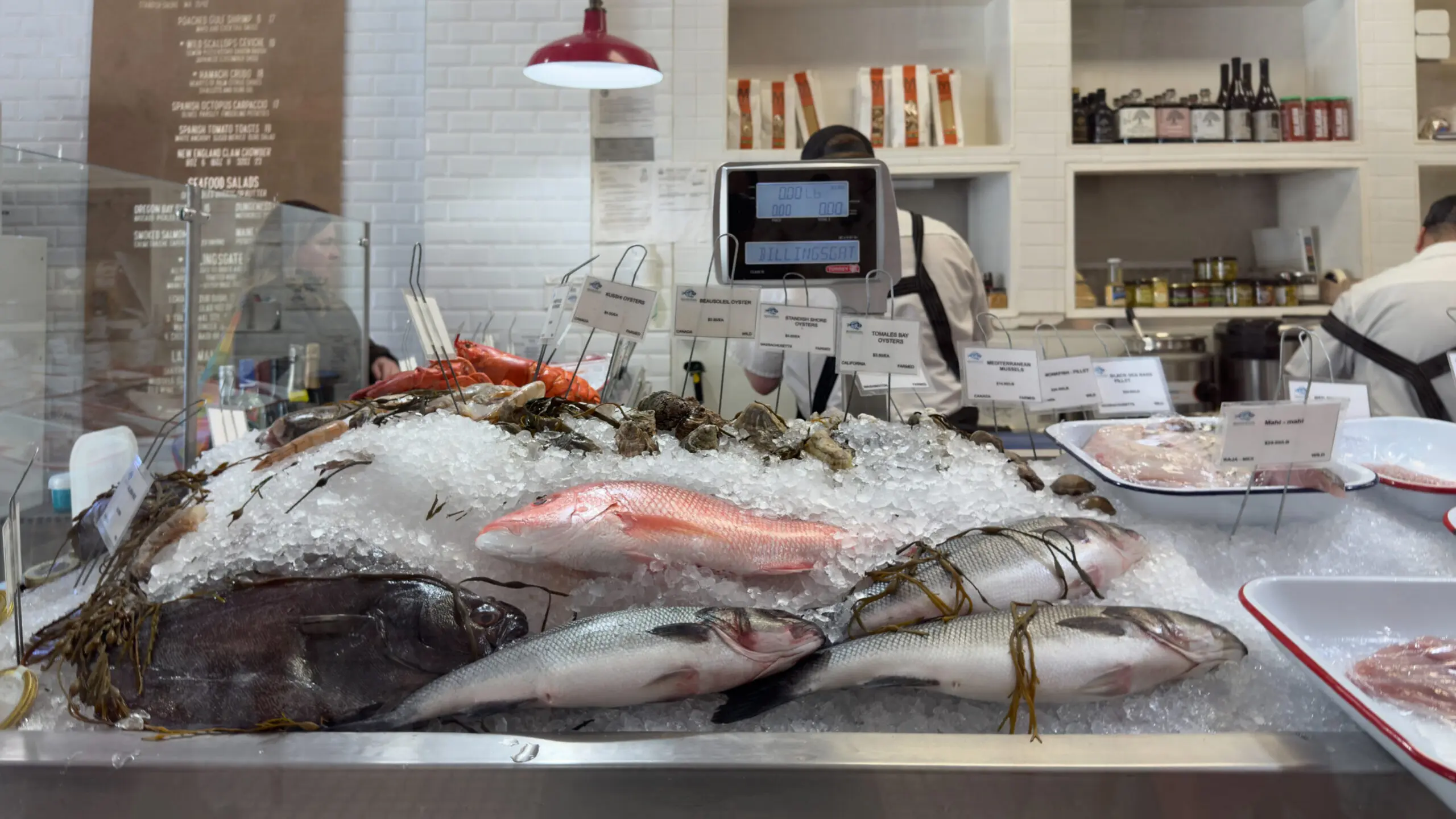 Billingsgate SF raw bar seafood market Noe Valley