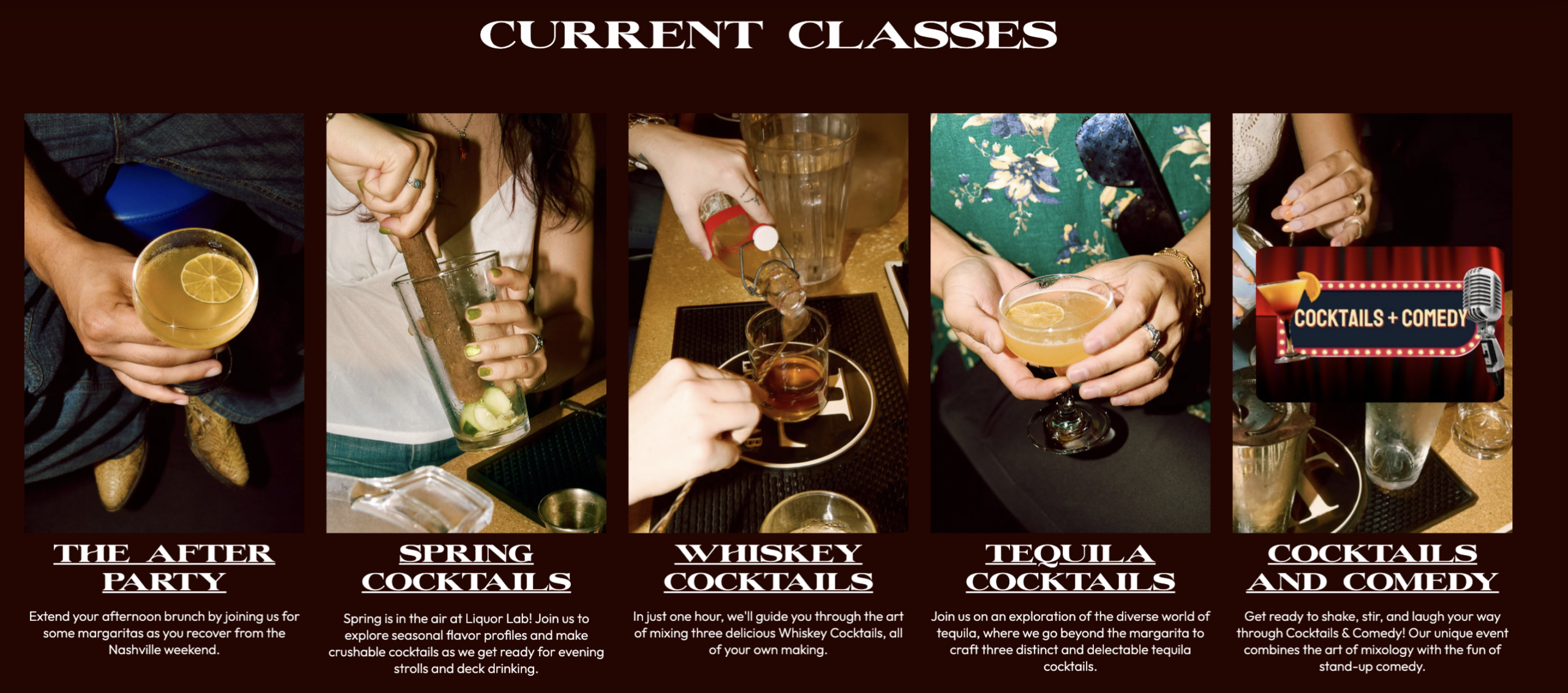 woman with a bob haircut holding a camera up to her face with a light in the background