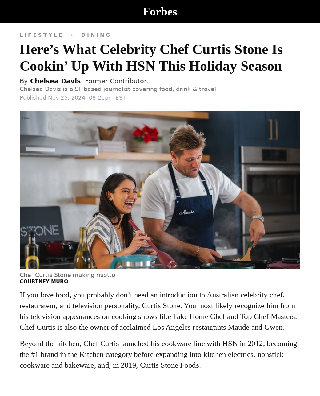 Featured in Forbes — Curtis Stone