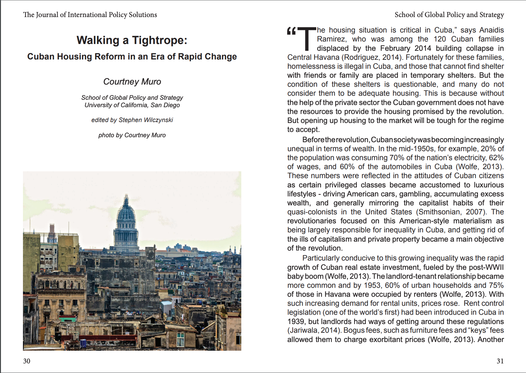 Walking the Tight Rope academic paper about using satellite imagery to indicate Cuba's economic growth