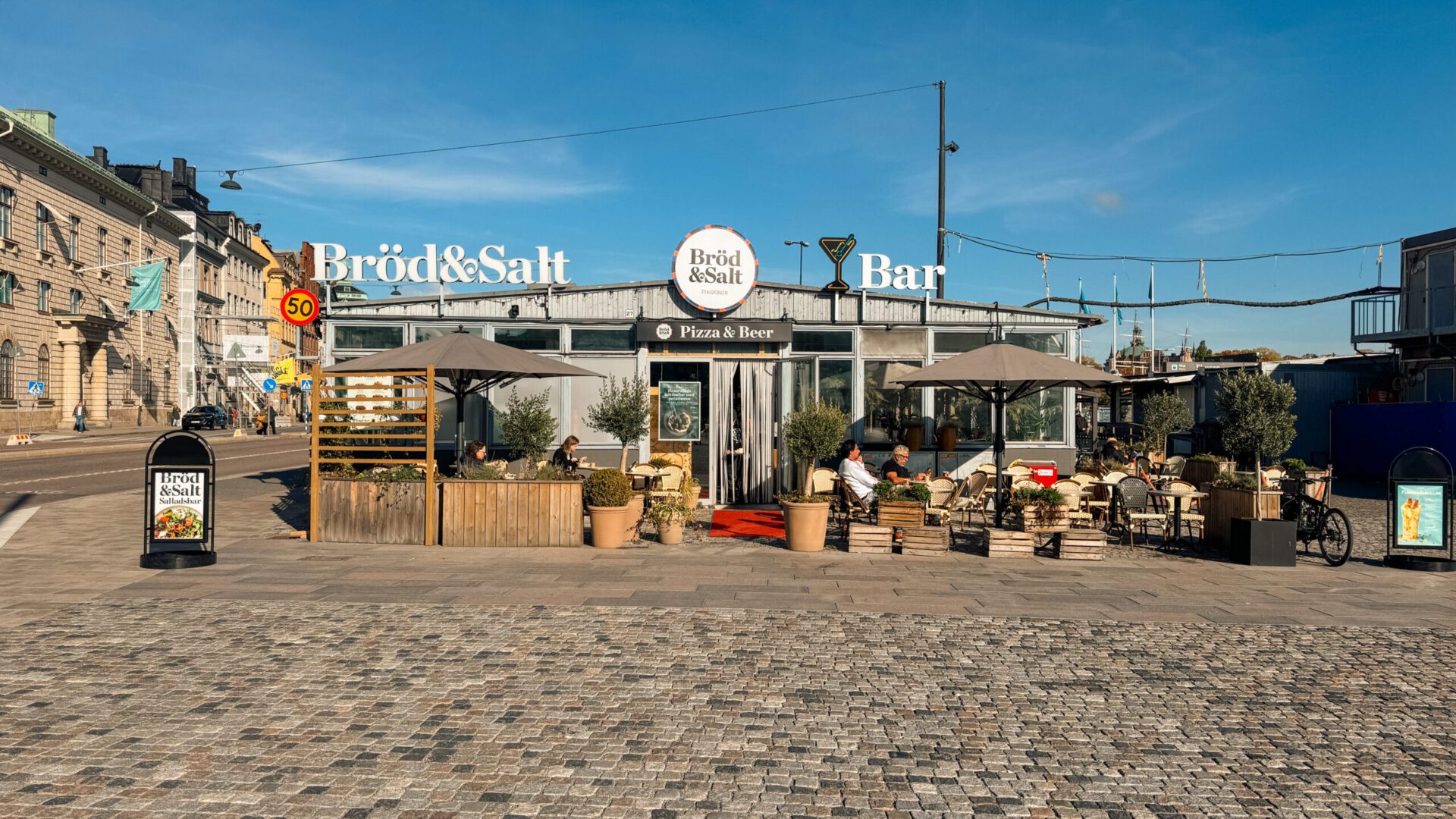 Bröd & Salt restaurant outside with outdoor seating