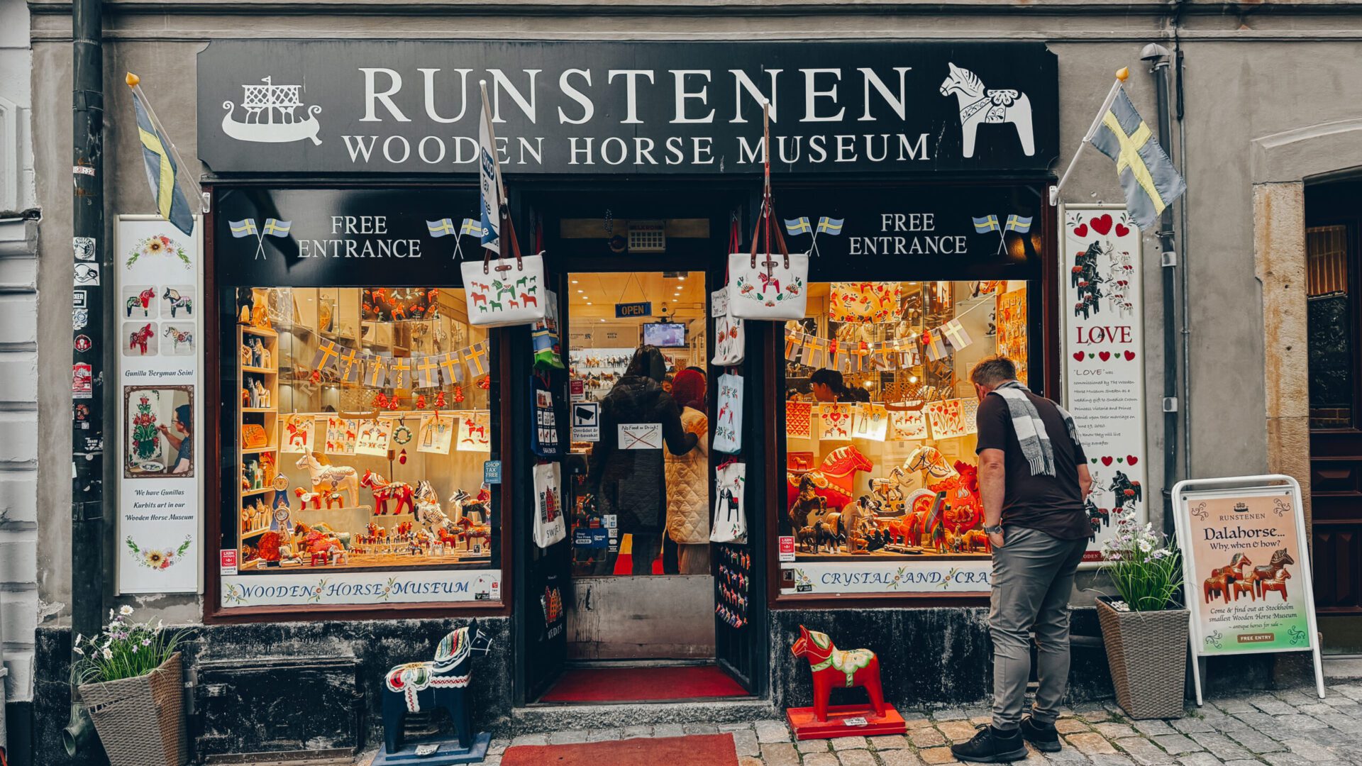 European shop for wooden horses